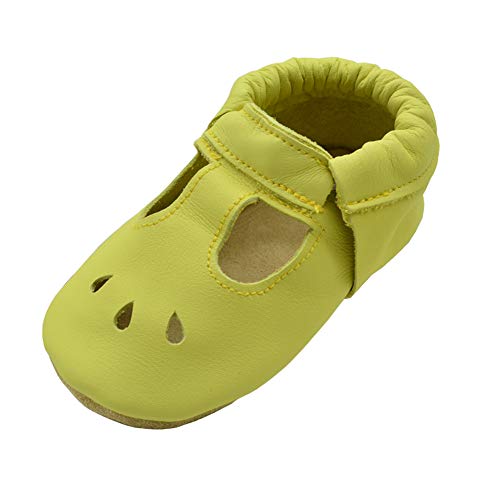 iEvolve Baby Mädchen Jungen Elefant Babyschuhe Baby Weiche Sohle Lederschuhe Baby Lauflernschuhe Krabbelschuhe(Leuchtendes Grün Sandale,12-18 Monate) von iEvolve