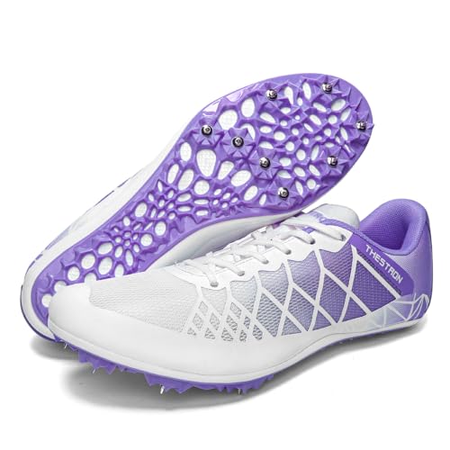 Ifrich Herren Damen Jungen Mädchen Spikes Leichtathletik Racing Laufschuhe Leichtathletik Leichtathletik Leichtathletik Sneaker, weiß/violett, 35.5 EU Ifrich Herren Damen Jungen Mädchen Spikes Leichtathletik Racing Laufschuhe Leichtathletik Leichtathletik Leichtathletik Sneaker, weiß/violett, 35.5 EU von iFRich