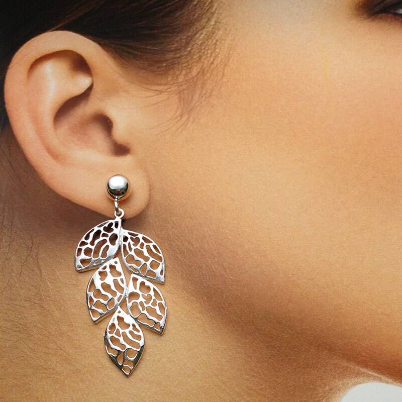 925 Massiv Sterling Silber Blatt Ohrringe/Ohrstecker/Ohrring Jacke/Dangle/Poliert 925 Massiv Sterling Silber Blatt Ohrringe/Ohrstecker/Ohrring Jacke/Dangle/Poliert von iGiftJewelry