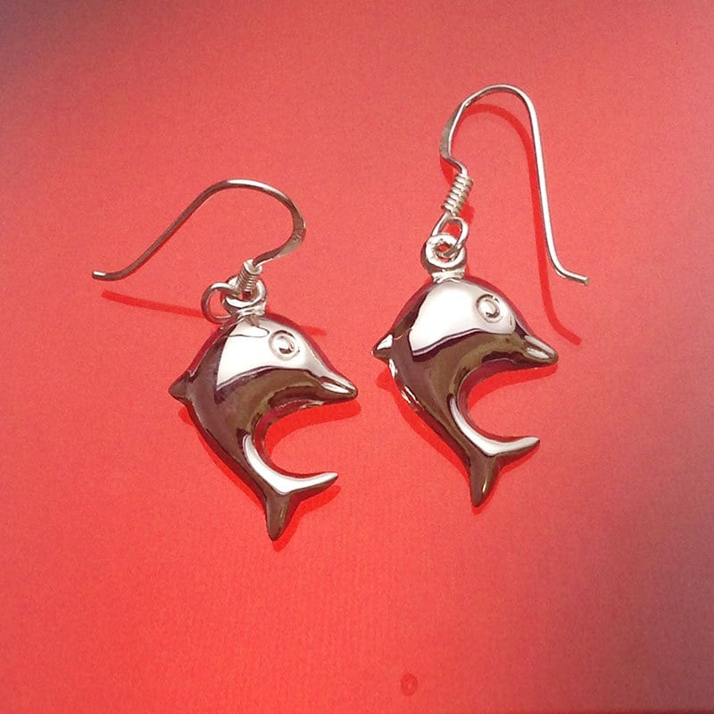 925 Massiv Sterling Silber Delfin Ohrringe - Klein - Oxidiert - Baumeln 925 Massiv Sterling Silber Delfin Ohrringe - Klein - Oxidiert - Baumeln von iGiftJewelry