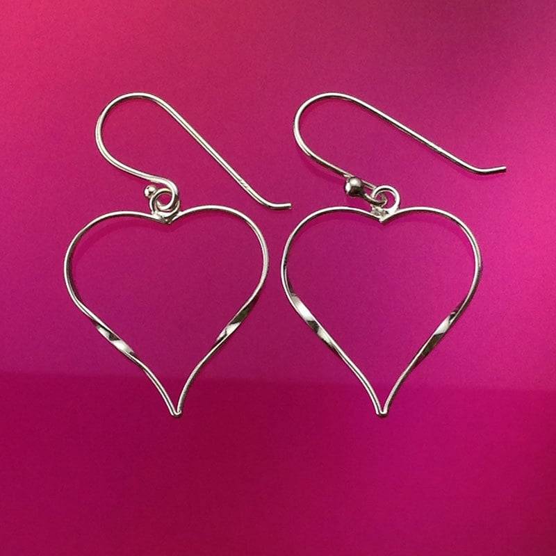 925 Massiv Sterling Silber Herz Ohrringe-Offenes Herz-Dangle-Poliert 925 Massiv Sterling Silber Herz Ohrringe-Offenes Herz-Dangle-Poliert von iGiftJewelry