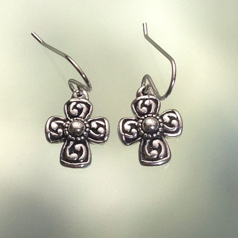 925 Massiv Sterling Silber Kreuz Ohrringe/Christlicher Schmuck Konfirmation Geschenk Taufgeschenk - Klein - Oxidiert - Baumeln 925 Massiv Sterling Silber Kreuz Ohrringe/Christlicher Schmuck Konfirmation Geschenk Taufgeschenk - Klein - Oxidiert - Baumeln von iGiftJewelry