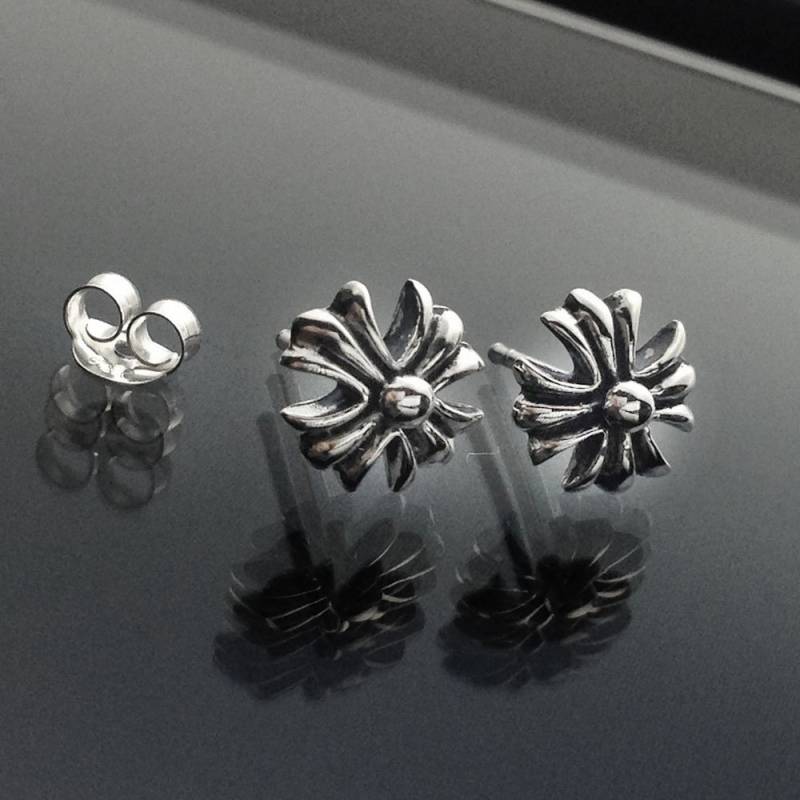 925 Massiv Sterling Silber Malteser Kreuz Ohrringe/Oxidiert Ohrstecker Amalfi von iGiftJewelry