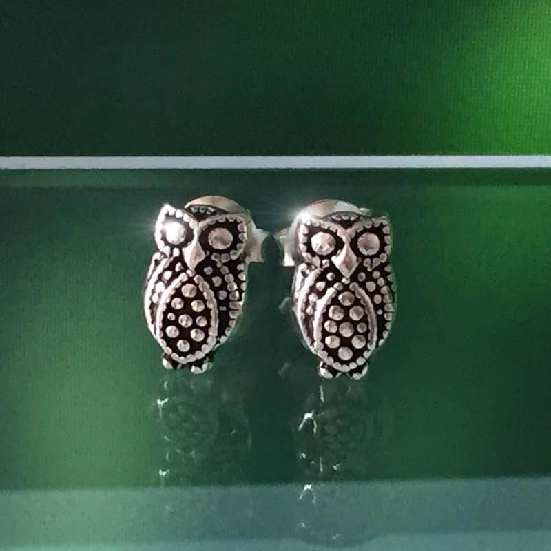925 Massiv Sterling Silber Markasit Owl Ohrringe #2/Oxidierten/Silber Eule/Owl Ohrringe/Eule Ohrstecker 925 Massiv Sterling Silber Markasit Owl Ohrringe #2/Oxidierten/Silber Eule/Owl Ohrringe/Eule Ohrstecker von iGiftJewelry