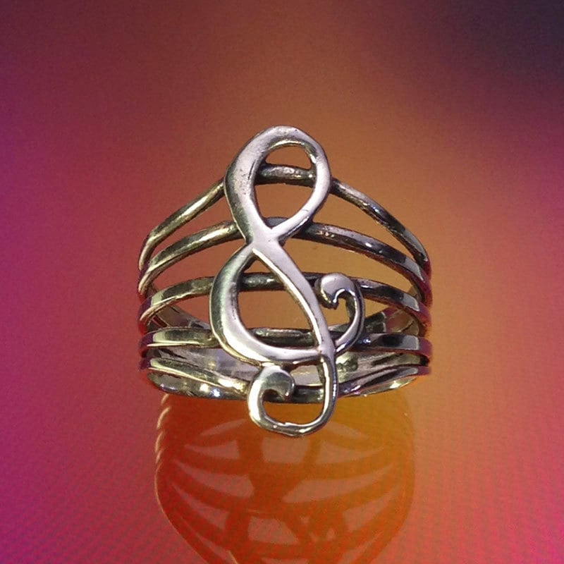 925 Massiv Sterling Silber Music Note Ring-5/Violinschlüssel Ohrringe Note Auf Manuskript Musik-Liebhaber-Schmuck Hochglanzpoliert Oxidiert 925 Massiv Sterling Silber Music Note Ring-5/Violinschlüssel Ohrringe Note Auf Manuskript Musik-Liebhaber-Schmuck Hochglanzpoliert Oxidiert von iGiftJewelry