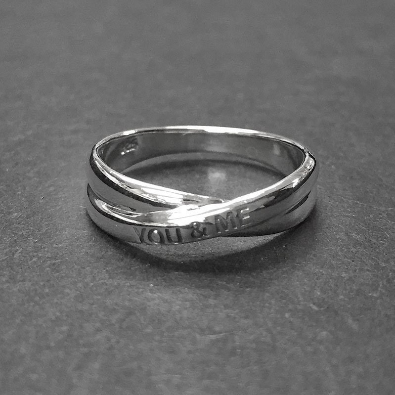 925 Massiv Sterling Silber You & Me Ring-Du Und Ich Ring-Liebe Versprechen Ring-Infinity Ring 925 Massiv Sterling Silber You & Me Ring-Du Und Ich Ring-Liebe Versprechen Ring-Infinity Ring von iGiftJewelry