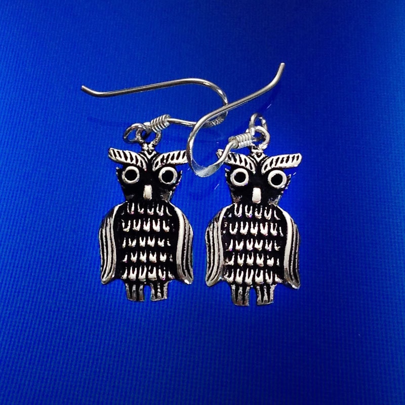 925 Massive Sterling Silber Eulen Ohrringe/Ohrringe/Oxidiert/Eulen Schmuck/Eule Baumeln/Ohrringe 925 Massive Sterling Silber Eulen Ohrringe/Ohrringe/Oxidiert/Eulen Schmuck/Eule Baumeln/Ohrringe von iGiftJewelry