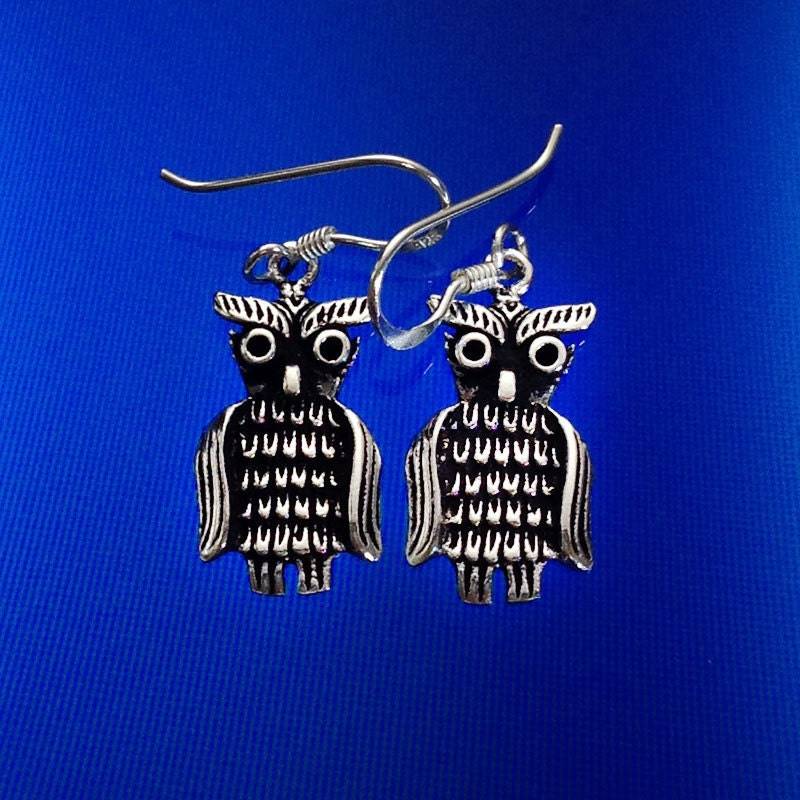 925 Massive Sterling Silber Eulen Ohrringe/Ohrringe/Oxidiert/Eulen Schmuck/Eule Baumeln/Ohrringe 925 Massive Sterling Silber Eulen Ohrringe/Ohrringe/Oxidiert/Eulen Schmuck/Eule Baumeln/Ohrringe von iGiftJewelry
