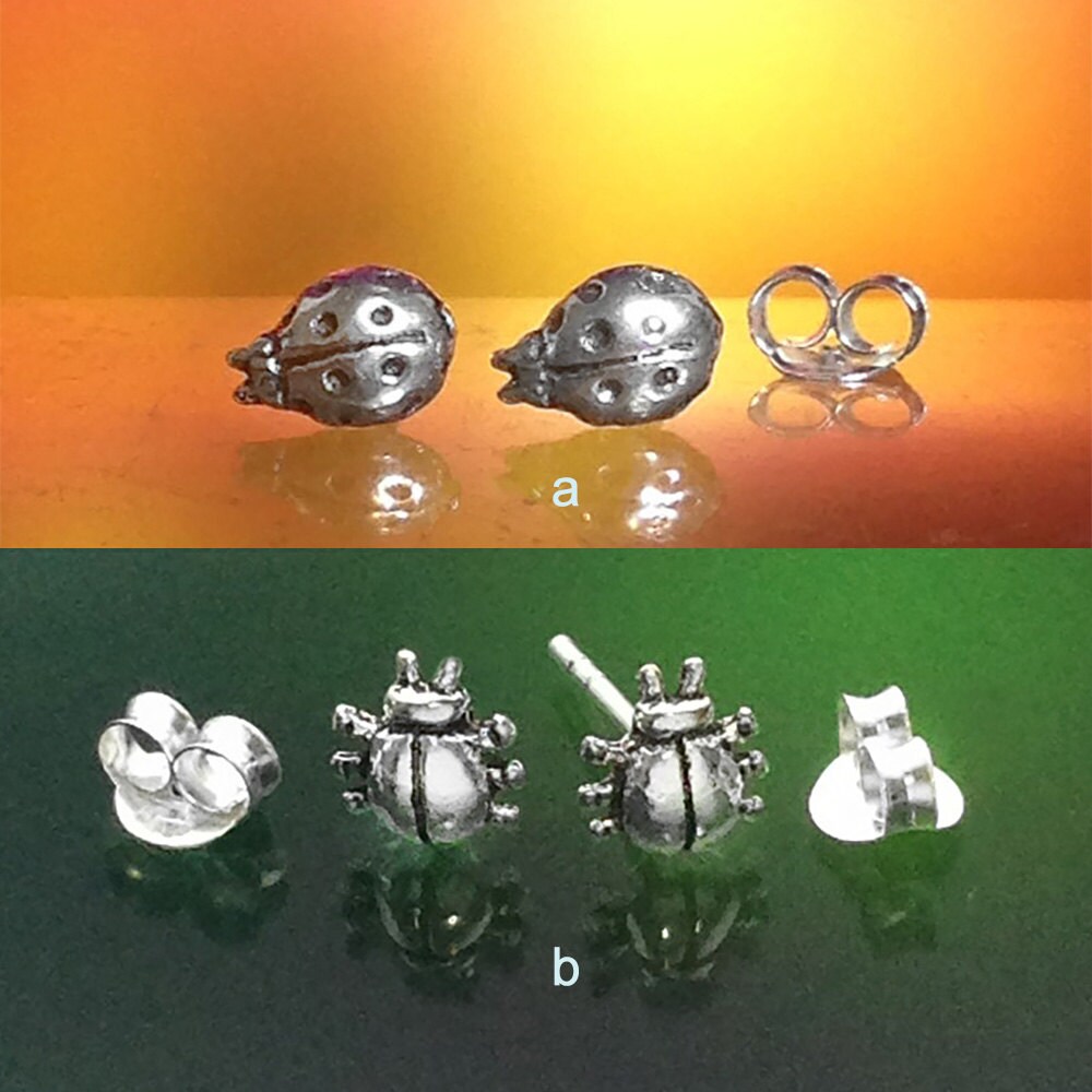 925 Massive Sterling Silber Marienkäfer Ohrringe-Käfer Ohrringe-Oxidierte-Ohrstecker 925 Massive Sterling Silber Marienkäfer Ohrringe-Käfer Ohrringe-Oxidierte-Ohrstecker von iGiftJewelry