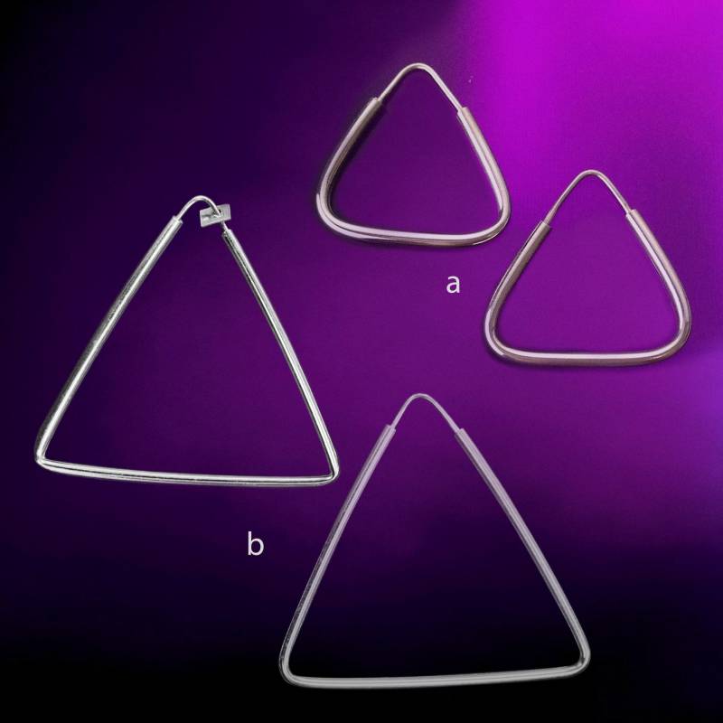 925 Solid Sterling Silber Dreieck Ohrringe/Haken Baumeln Poliert Tri-Angle Creolen 925 Solid Sterling Silber Dreieck Ohrringe/Haken Baumeln Poliert Tri-Angle Creolen von iGiftJewelry