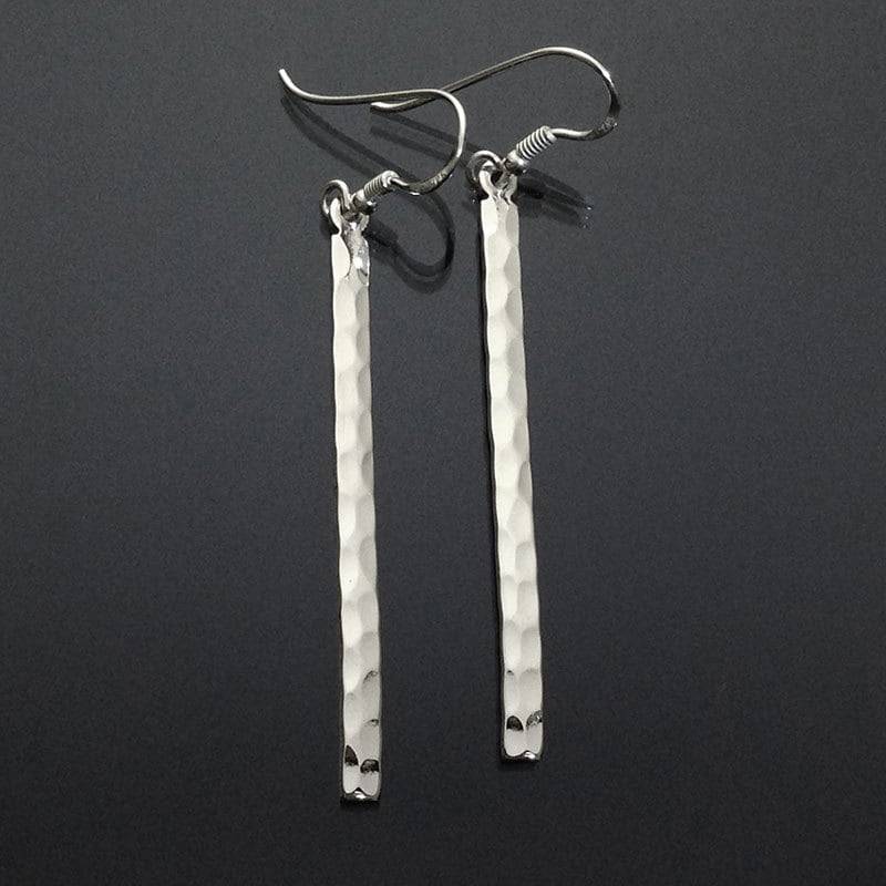 925 Solid Sterling Silber Gehämmert Stick Ohrringe-Gehämmert Bar-Dangle-Hook Ohrringe 925 Solid Sterling Silber Gehämmert Stick Ohrringe-Gehämmert Bar-Dangle-Hook Ohrringe von iGiftJewelry