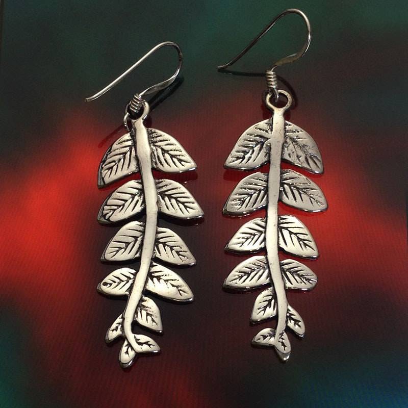 925 Sterling Silber Blatt Ohrringe/Baumelnd/Ohrring Jacke/Baumeln/Oxidiert 925 Sterling Silber Blatt Ohrringe/Baumelnd/Ohrring Jacke/Baumeln/Oxidiert von iGiftJewelry