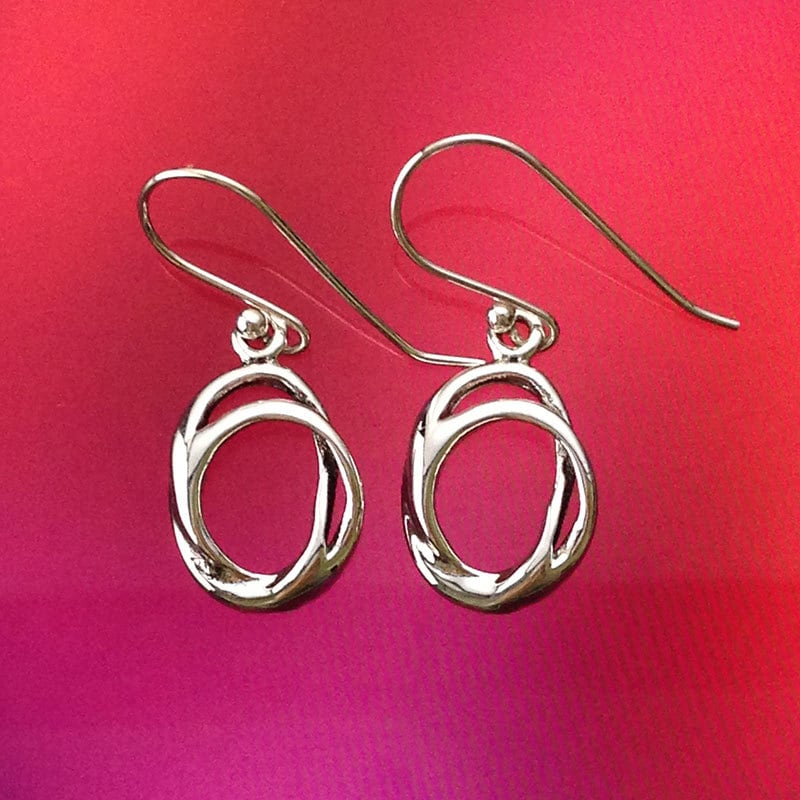 925 Sterling Silber Kreis Und Ovale Ohrringe-Unendlichkeits-Kreis-Ohrringe-Poliert/Haken/Baumeln 925 Sterling Silber Kreis Und Ovale Ohrringe-Unendlichkeits-Kreis-Ohrringe-Poliert/Haken/Baumeln von iGiftJewelry