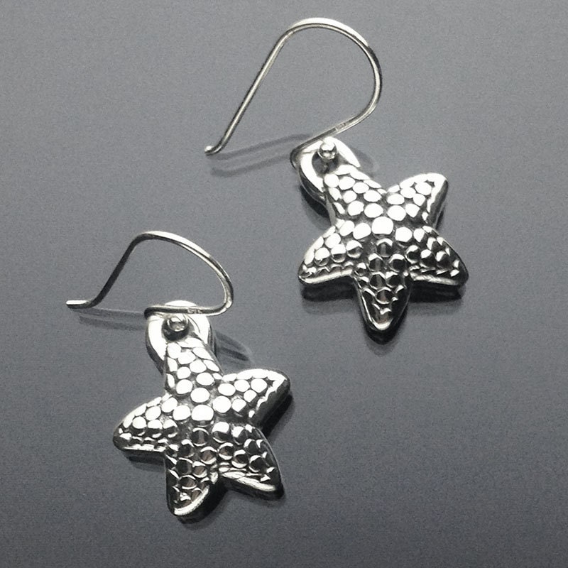 925 Sterling Silber Seestern Ohrringe/Haken/Baumelnd/Naturschmuck/Strandschmuck 925 Sterling Silber Seestern Ohrringe/Haken/Baumelnd/Naturschmuck/Strandschmuck von iGiftJewelry