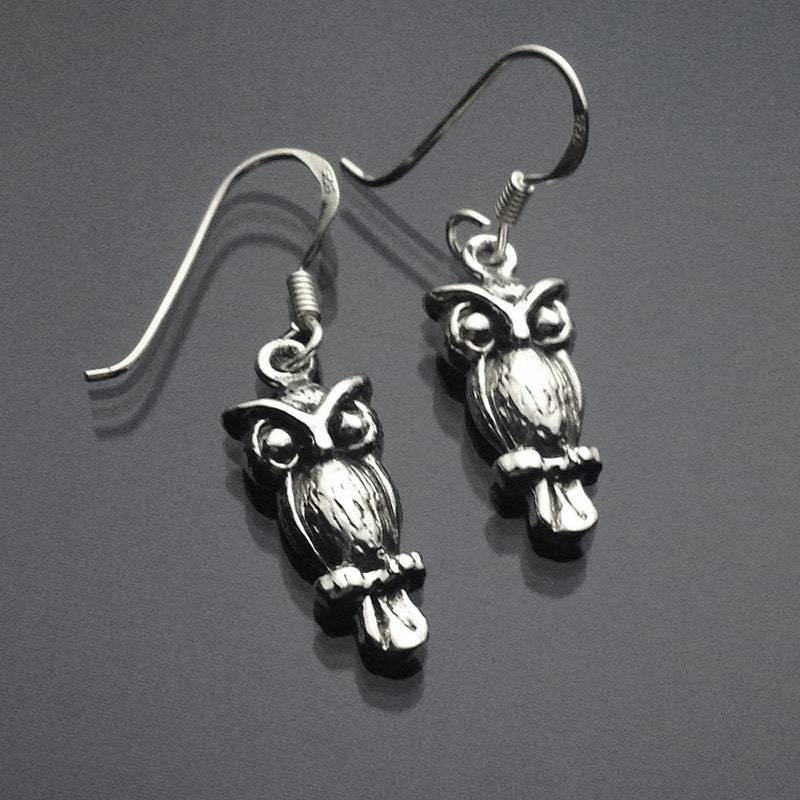 925Er Sterling Silber Eule Ohrringe/Baumelnd /Oxidiert/Verdunkelt/Eulen Schmuck/Eulen Silberschmuck/Baumelnde Ohrringe/Vogel Ohrringe 925Er Sterling Silber Eule Ohrringe/Baumelnd /Oxidiert/Verdunkelt/Eulen Schmuck/Eulen Silberschmuck/Baumelnde Ohrringe/Vogel Ohrringe von iGiftJewelry