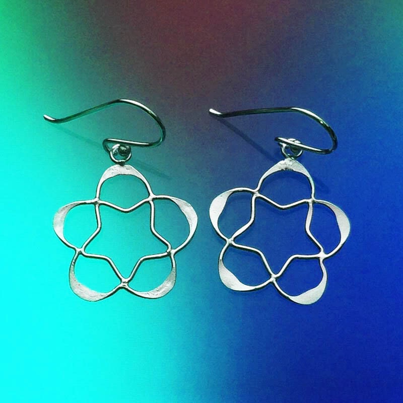 Floral Star Ohrringe Aus 925Er Sterlingsilber/Baumelnd/Haken/Poliert/Blumenohrringe/Blumenohrringe Floral Star Ohrringe Aus 925Er Sterlingsilber/Baumelnd/Haken/Poliert/Blumenohrringe/Blumenohrringe von iGiftJewelry