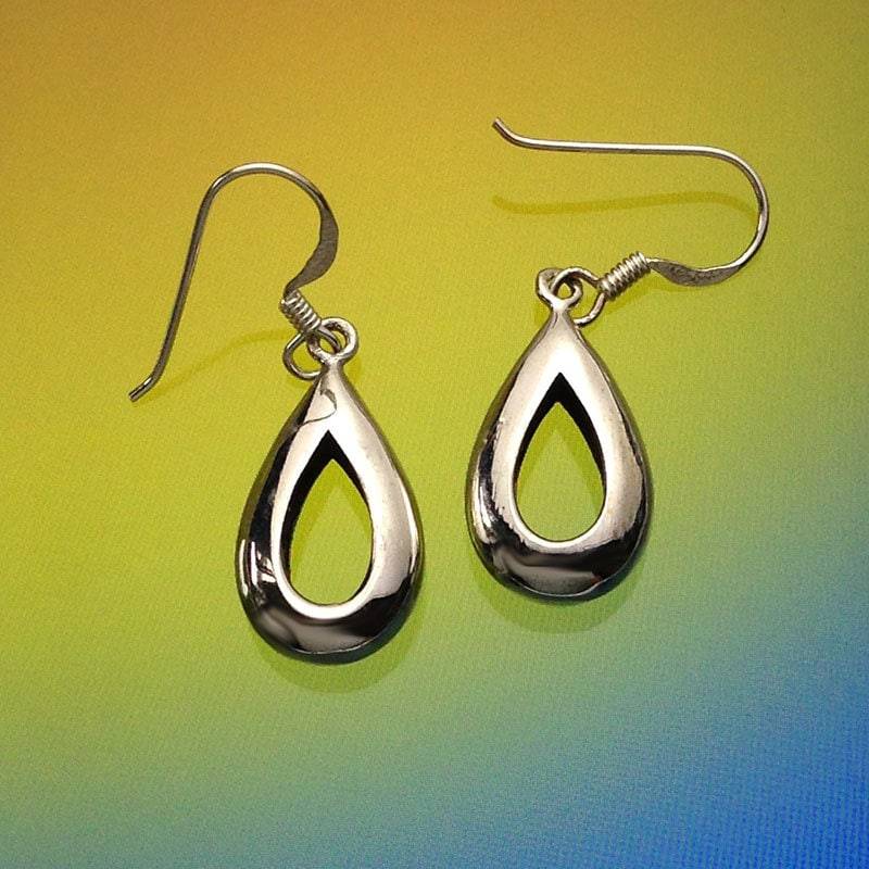 Offene Tropfen-Ohrringe Aus 925Er-sterlingsilber, Oxidiert/Poliert Offene Tropfen-Ohrringe Aus 925Er-sterlingsilber, Oxidiert/Poliert von iGiftJewelry