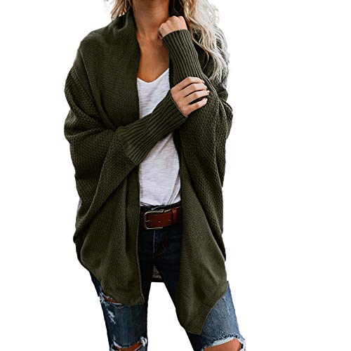 iHENGH Damen Herbst Winter Cardigan Top,Women Lange ÄRmel Solid Color Casual Mantel Pullover Coat Strickjacke Tops von iHENGH