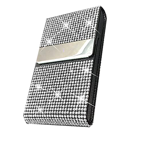 Bling Visitenkartenhalter PU Leder Hülle mit Kristall Diamanten Strass Metall Tasche mit Magnetverschluss Bling Visitenkartenhalter PU Leder Hülle mit Kristall Diamanten Strass Metall Tasche mit Magnetverschluss von iHMeiju
