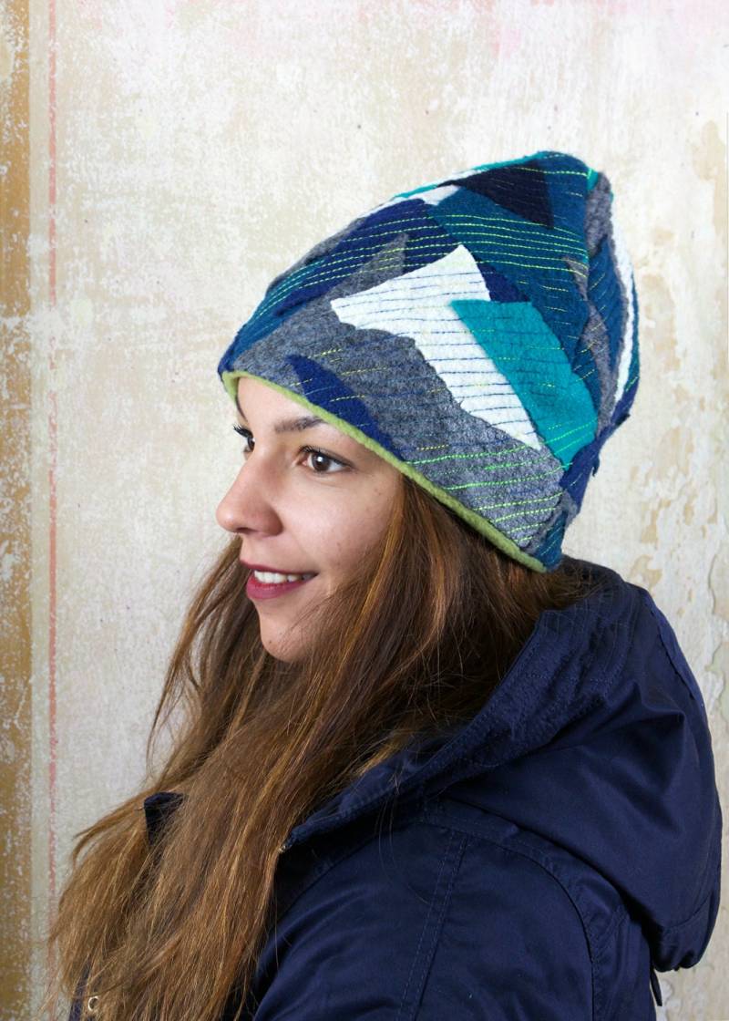 Upcycling Walkloden Beanie - Ipatch von iKatch