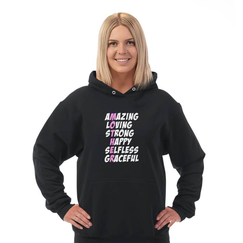 Mutter Worte Hoodie Pullover, Sweatshirt Mit Kapuze Für Frauen Plus Größe Verfügbar von iKatchingDesigns