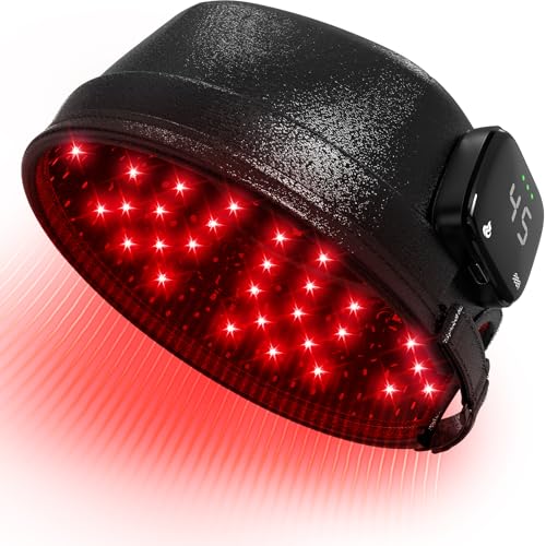 iKeener lllt Laser Cap für Haarwachstum und gegen Haarausfall, 660nm & 850nm FDA Genehmigt Drahtlos Rotes Licht Therapie Kappe für Haarwuchs Behandlung, Haarwuchsfördernde Geräte für Männer und Frauen von iKeener