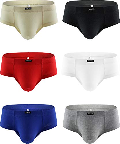 iKingsky Herren Cheeky Slips Baumwolle Ausbuchtung Unterwäsche Aiedrigen Taillen Männer Unterhose (Medium, 6er Pack) von iKingsky