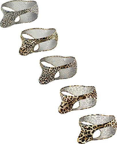 iKingsky Herren Leopard Slips mit Großem Beutel Sexy Ausbuchtung Unterwäsche Aiedrigen Taillen Unterhose fur Männer (Medium, 5er Pack) von iKingsky