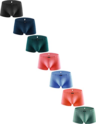 iKingsky Herren Retroshorts Modal Ausbuchtung Unterwäsche Sexy Uiedrigen Taillen Unterhose fur Männer (X-Large, 7er Pack) von iKingsky