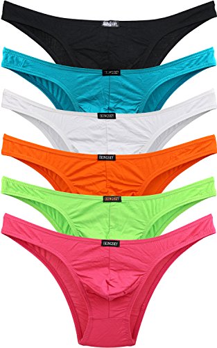 iKingsky Herren Slips Modal Ausbuchtung Unterwäsche Aiedrigen Taillen Männer Unterhose (Small, 6er Pack) von iKingsky