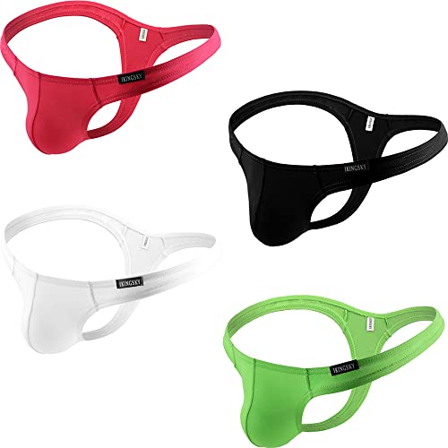 iKingsky Herren Strings T-Back Männer Unterwäsche Modal Tanga (XX-Large, 4er Pack) von iKingsky