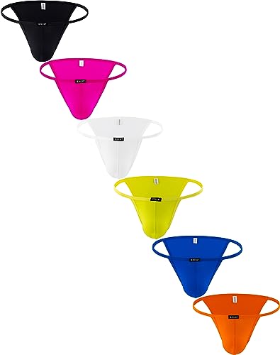 iKingsky Sexy Herren Slips Ausbuchtung Unterwäsche Aiedrigen Taillen Tanga Männer Unterhose (X-Large, 6er Pack) von iKingsky