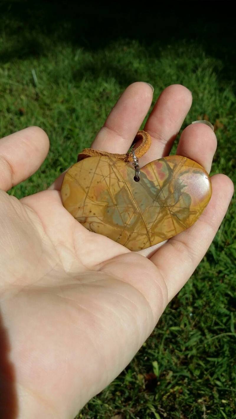 Jaspis Stein Herz Anhänger von iLLstyles