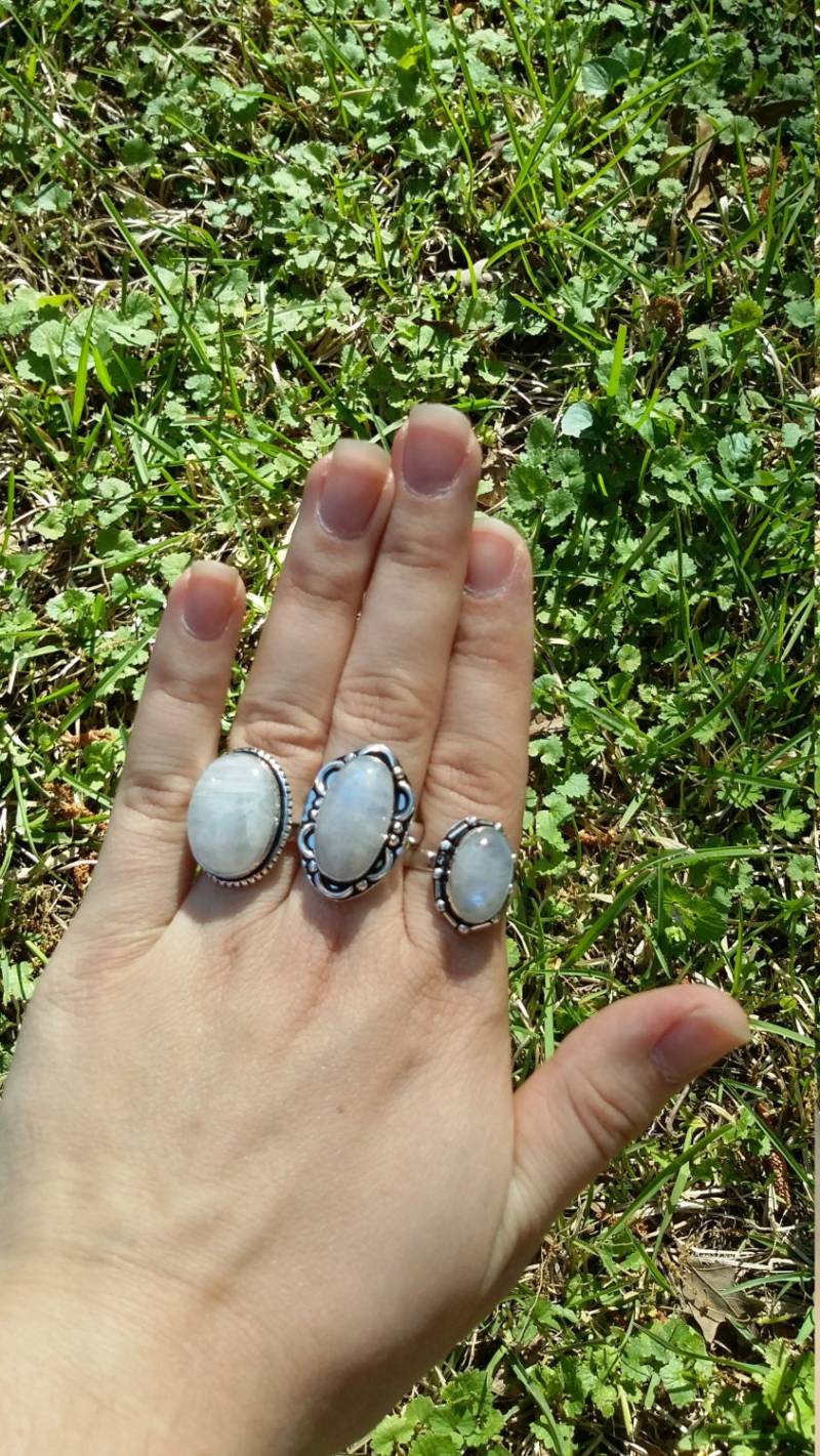 Mondstein, Ringe, 3 Styles Zur Auswahl von iLLstyles