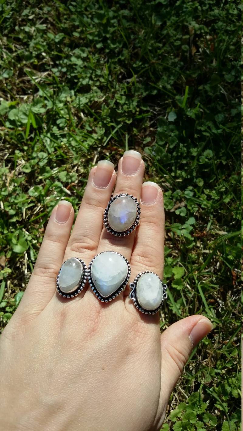 Mondstein Ringe, 4 Styles Zur Auswahl von iLLstyles