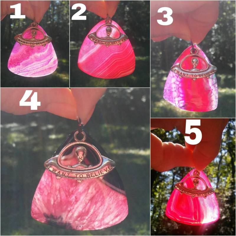 Nicht Von Dieser Welt. Einzigartig Und Einzelstück. Achat Geode Anhänger Halskette. 17 Verschiedene Zur Auswahl von iLLstyles