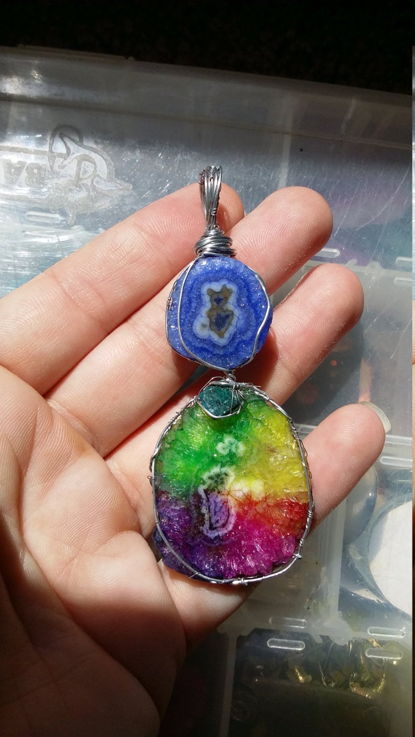 Regenbogen Solar Quarz, Anhänger Halskette von iLLstyles