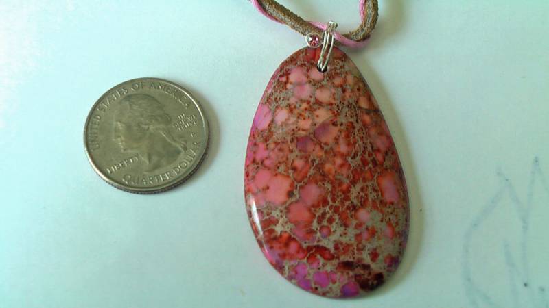 Rosa Mit Braunem Meeressediment Jaspis Halskette von iLLstyles