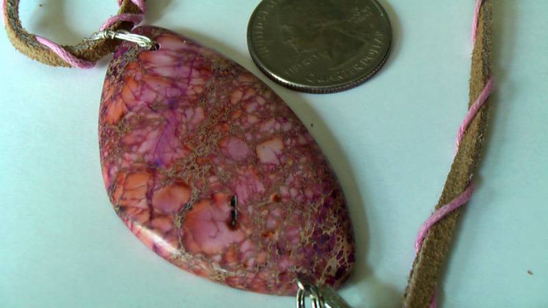 Rosa Mit Braunem Meeressediment Jaspis Halskette von iLLstyles