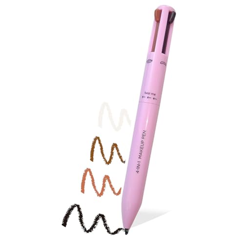 iLamvie 4-In-1 Make-Up Stift, Eye Liner, Brow Liner, & Highlighter Stift, Wasserdicht All In One Make-Up Stift Auge Langanhaltender, Auge Langanhaltender(Pink) von iLamvie