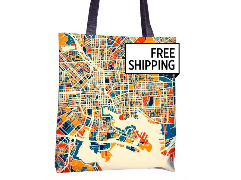 Baltimore Karte Stoffbeutel - Maryland Beutel 15 X von iLikeMaps