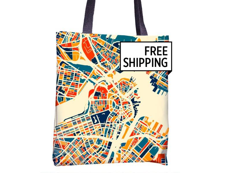 Boston Karte Stoffbeutel - Massachusetts Beutel 15 X von iLikeMaps