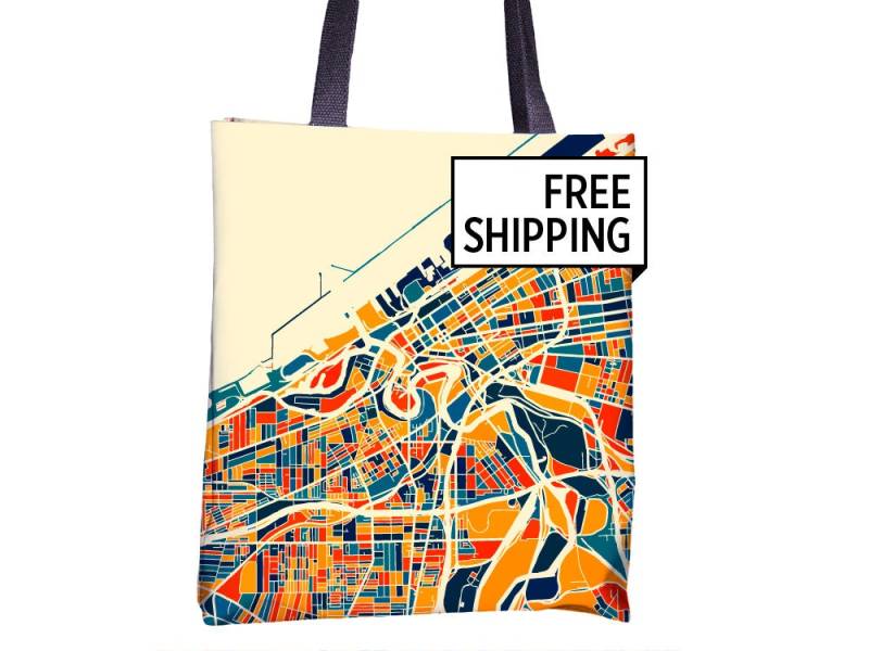 Cleveland Karte Stoffbeutel - Ohio Beutel 15 X von iLikeMaps