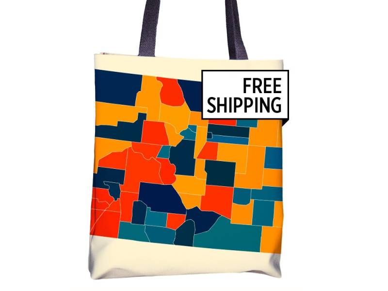 Colorado Karte Stoffbeutel - Co Beutel 15 X von iLikeMaps