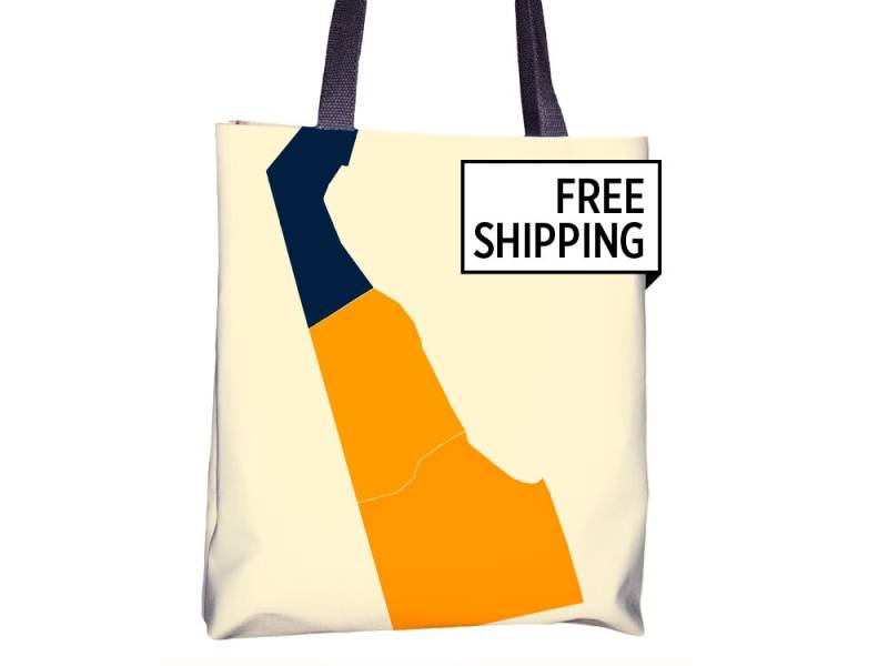 Delaware Landkarte Stoffbeutel - De Karte Beutel 15 X von iLikeMaps