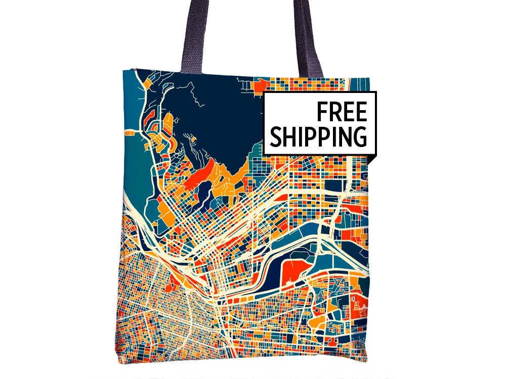 El Paso Karte Stoffbeutel - Texas Map Beutel 15 X von iLikeMaps