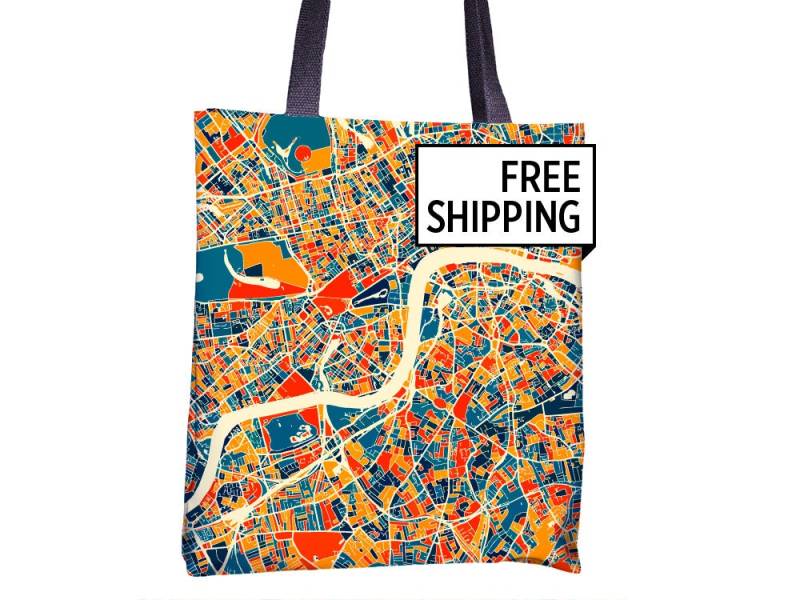 London Karte Stoffbeutel - England Karte-Beutel 15 X London Karte Stoffbeutel - England Karte-Beutel 15 X von iLikeMaps