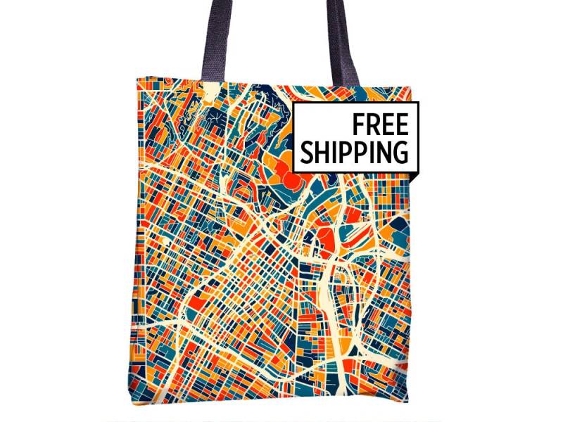 Los Angeles Karte Stoffbeutel - La Beutel 15 X von iLikeMaps