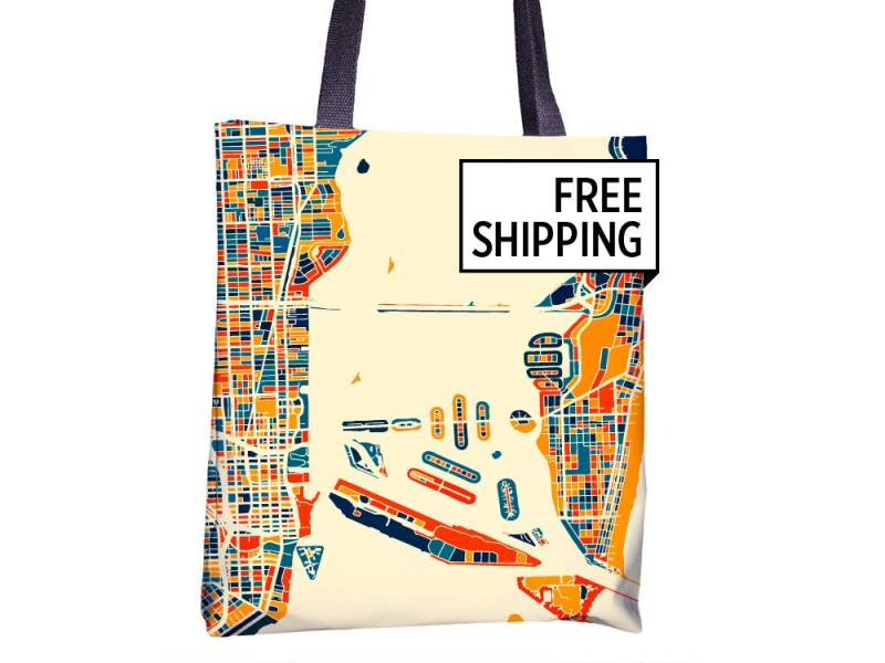 Miami Karte Stoffbeutel - Florida Beutel 15 X von iLikeMaps