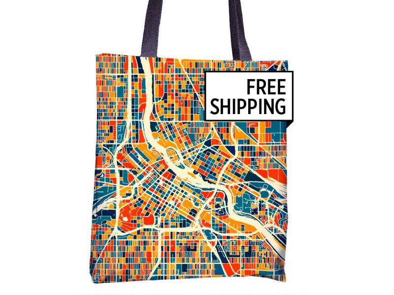 Minneapolis Karte Stoffbeutel - Minnesota Beutel 15 X von iLikeMaps